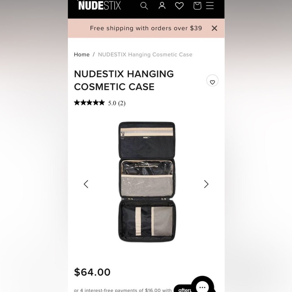 NEW Nudestix hanging travel case